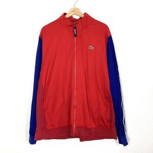 Lacoste Sport Track Jacket Mens 4XL Red Blue Full Zip Colorblock Athletic SH2098